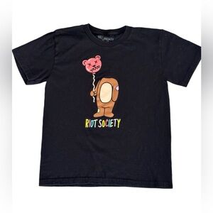 Boys black Riot Society Graphic T Shirt